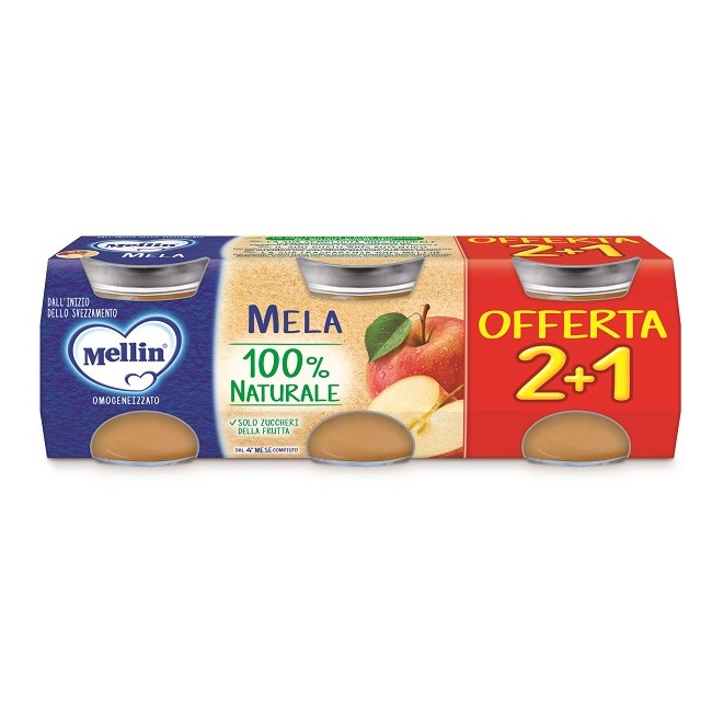 Mellin Omogeneizzato Mela 3pz Da 100 G Mellin Omogeneizzato Mela 3pz Da 100 G