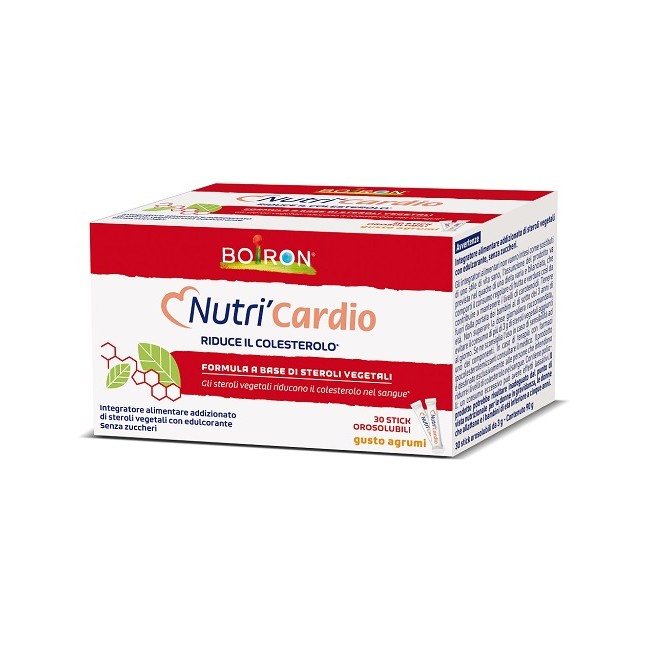 Confezione da 30 stick di Boiron Nutri'Cardio Integratore Per Il Benessere Cardiovascolare.