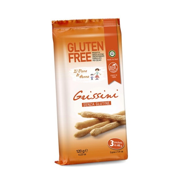 Pane Anna Grissini Senza Glutine E Senza Latte 3 Pezzi 40 G