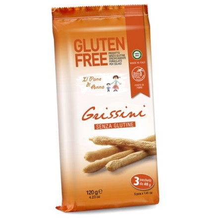 Pane Anna Grissini Senza Glutine E Senza Latte 3 Pezzi 40 G