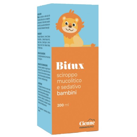 Bitux Sciroppo Mucolitico E Sedativo Bambini 200 Ml Bitux Sciroppo Mucolitico E Sedativo Bambini 200 Ml