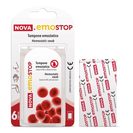 Nova Emostop Tampone Emostatico 6 Pezzi Nova Emostop Tampone Emostatico 6 Pezzi