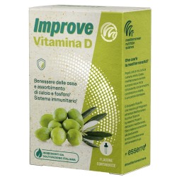 Flacone da 21 ml di Improve Vitamina D, integratore per ossa e funzione muscolare.