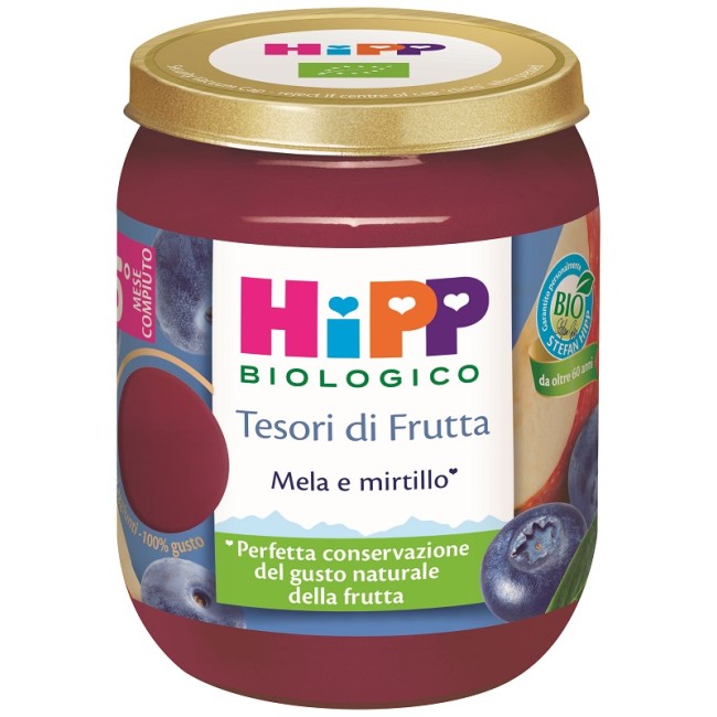 Hipp Tesori Frutta Mela Mirtillo 160 G
