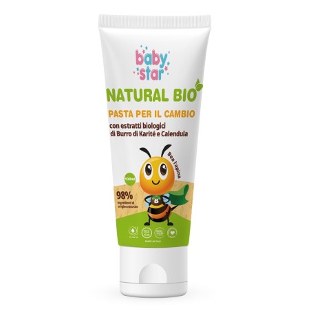 Babystar Pasta Cambio Protettiva Natural Bio 100 Ml Babystar Pasta Cambio Protettiva Natural Bio 100 Ml