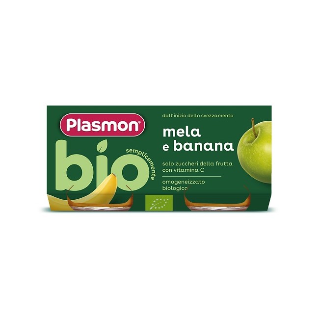 Plasmon Omogeneizzato Bio Banana Mela 2 Vasetti X 80 G Plasmon Omogeneizzato Bio Banana Mela 2 Vasetti X 80 G