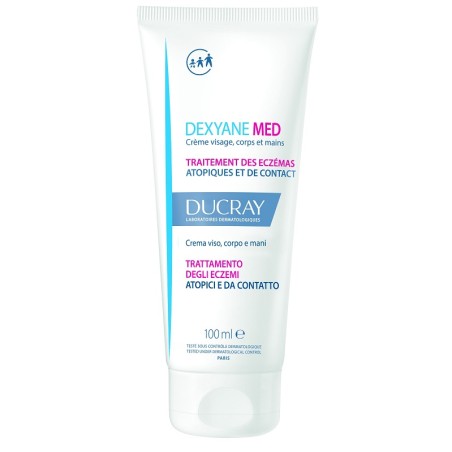 Tubetto da 100 ml di Ducray Dexyane Med Crema Riparatrice Lenitiva Per Eczemi Atopici. Tubetto da 100 ml di Ducray Dexyane Med Crema Riparatrice Lenitiva Per Eczemi Atopici.