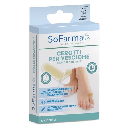 Cerotto Vescica Piccolo 20 X 60 Mm Sofarmapiu' 6 Pezzi Cerotto Vescica Piccolo 20 X 60 Mm Sofarmapiu' 6 Pezzi