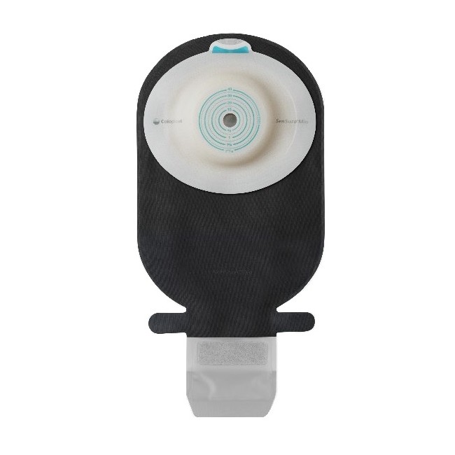 Sacca Ileostomia Sensura Mio Convex Soft Rivestimento Nero Apertura Ispezionabile Maxi Foro Ritagliabile 10-50 10 Pezzi