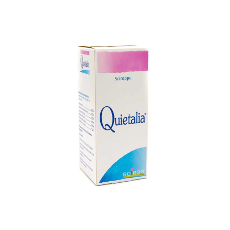 Flacone da 200 ml di Boiron Quietalia Sciroppo Medicinale Omeopatico.
