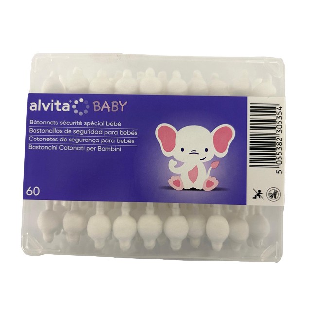 Alvita Baby Bastoncini Cotonati 60 Pezzi Alvita Baby Bastoncini Cotonati 60 Pezzi