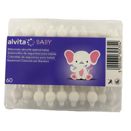 Alvita Baby Bastoncini Cotonati 60 Pezzi Alvita Baby Bastoncini Cotonati 60 Pezzi