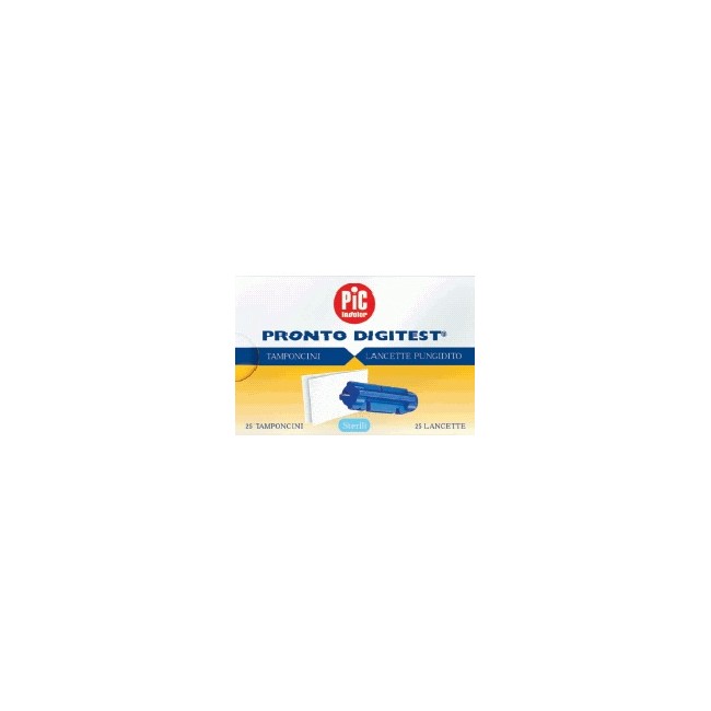 LANCETTE PUNGIDITO STERILI PRONTO DIGITEST + TAMPONCINO ASSORBENTE PER TEST GLICEMIA DIAMETRO AGO GAUGE28 25 LANCETTE + 25TAMPON LANCETTE PUNGIDITO STERILI PRONTO DIGITEST + TAMPONCINO ASSORBENTE PER TEST GLICEMIA DIAMETRO AGO GAUGE28 25 LANCETTE + 25TAMPON