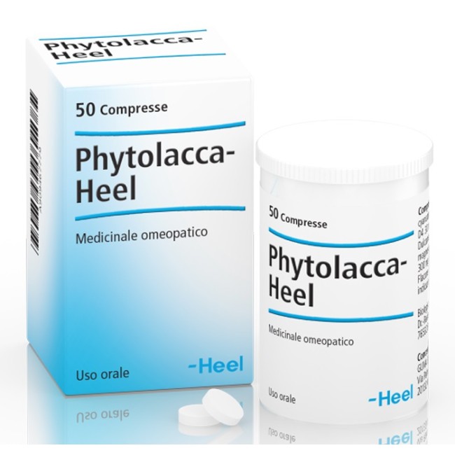 Confezione da 50 compresse masticabili di Guna Phytolacca Heel medicinale omeopatico Confezione da 50 compresse masticabili di Guna Phytolacca Heel medicinale omeopatico