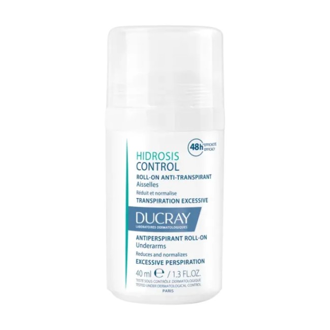 Roll- on da 40 ml di Ducray Hidrosis Control Deodorante Anti-Traspirante. Roll- on da 40 ml di Ducray Hidrosis Control Deodorante Anti-Traspirante.