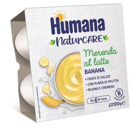 Humana Merenda Latte Banana 4 Pezzi Da 100 G Humana Merenda Latte Banana 4 Pezzi Da 100 G
