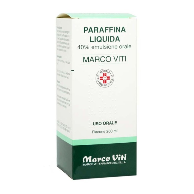 Paraffina Liquida Marco Viti 40% Emulsione Orale 200g Paraffina Liquida Marco Viti 40% Emulsione Orale 200g