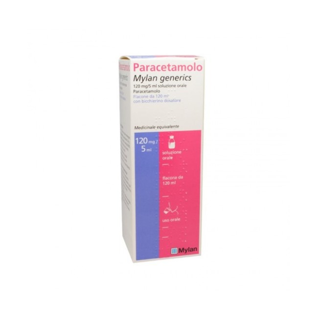 Paracetamolo Mylan 120mg/5ml Sciroppo 120ml Paracetamolo Mylan 120mg/5ml Sciroppo 120ml