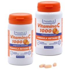 Confezione da 60 compresse di Vitamina C 1000 Integratore Antiossidante Per Sistema Immunitario.