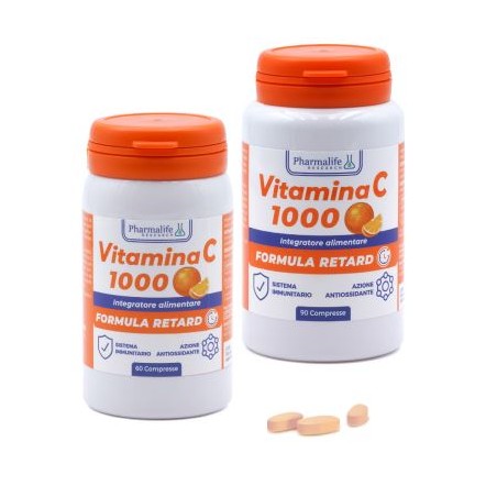 Confezione da 60 compresse di Vitamina C 1000 Integratore Antiossidante Per Sistema Immunitario.