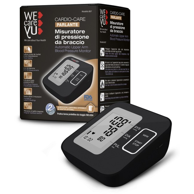 Misuratore Di Pressione Da Braccio Parlante Wecareyu Cardio Care Misuratore Di Pressione Da Braccio Parlante Wecareyu Cardio Care