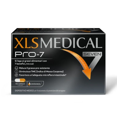 Confezione da 180 capsule taglio prezzo di Xls Medical Pro 7 trattamento per perdere peso.