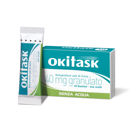 Okitask Ketoprofene 40 Mg Farmaco Per Dolori E Infiammazioni 10 Buste Okitask Ketoprofene 40 Mg Farmaco Per Dolori E Infiammazioni 10 Buste