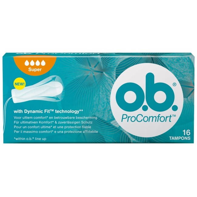 O.B.® ProComfort™ Super Per Flusso Da Medio A Pesante 16 Pezzi O.B.® ProComfort™ Super Per Flusso Da Medio A Pesante 16 Pezzi