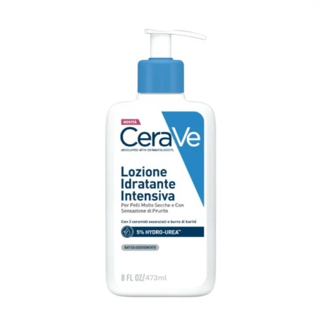 Flacone da 236 ml di Cerave Intensive Lozione Idratante Intensiva Corpo Per Pelle Molto Secca.