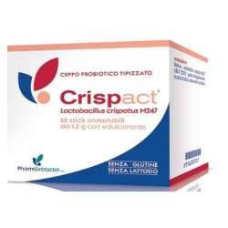 Confezione da 30 stick di Crispact, inetgratore per il benessere intestinale e vaginale. Confezione da 30 stick di Crispact, inetgratore per il benessere intestinale e vaginale.
