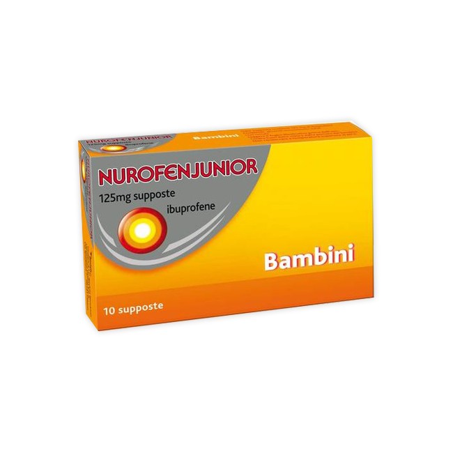 Nurofen Junior Ibuprofene 125mg Bambini 10 Supposte Nurofen Junior Ibuprofene 125mg Bambini 10 Supposte