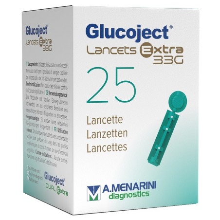 Lancetta Pungidito Glucojet Extra Gauge 33 25 Pezzi Lancetta Pungidito Glucojet Extra Gauge 33 25 Pezzi