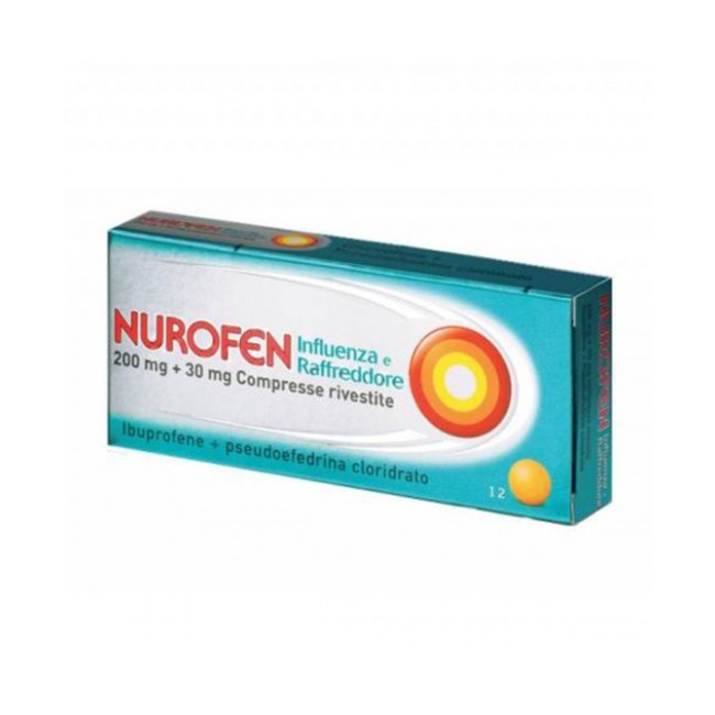 Nurofen 200mg + 30mg Influenza e Raffreddore 12 Compresse Nurofen 200mg + 30mg Influenza e Raffreddore 12 Compresse