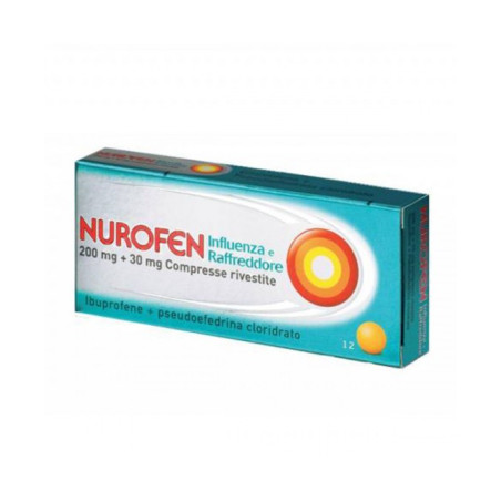 Nurofen 200mg + 30mg Influenza e Raffreddore 12 Compresse