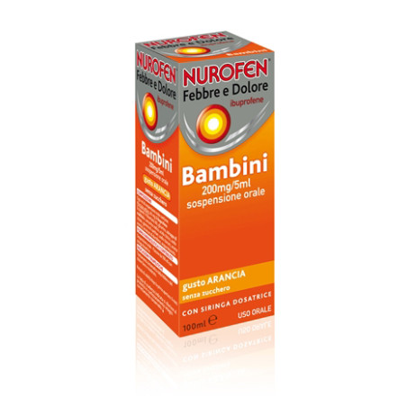 Nurofen Febbre e Dolore Bambini 200 mg/5ml gusto Arancia