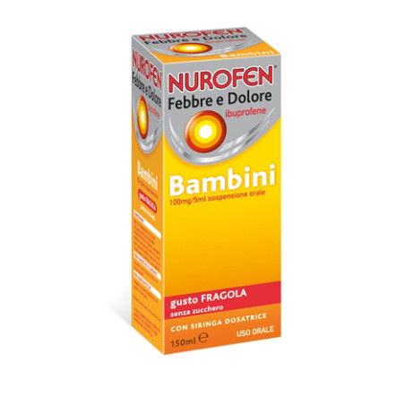 Nurofen Febbre e Dolore Bambini 100 mg/5ml gusto Fragola