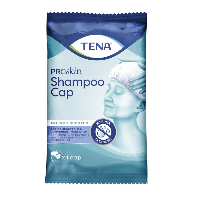 CUFFIA SHAMPOO PREUMIDIFICATA TENA SHAMPOO CAP CUFFIA 1 PEZZO CUFFIA SHAMPOO PREUMIDIFICATA TENA SHAMPOO CAP CUFFIA 1 PEZZO