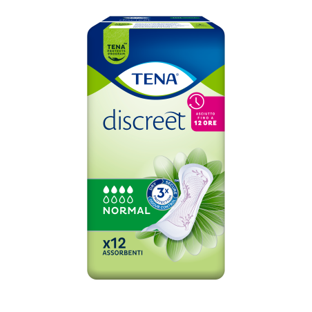 PANNOLONE SAGOMATO TENA LADY DESCREET NORMAL 12 PEZZI PANNOLONE SAGOMATO TENA LADY DESCREET NORMAL 12 PEZZI