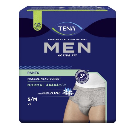 Tena Men Pants Active Fit Grev S-m Tena Men Pants Active Fit Grev S-m