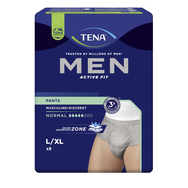 Tena Men Pants Active Fit Grev L-xl Tena Men Pants Active Fit Grev L-xl