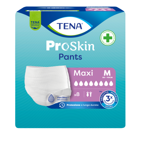 Confezione da 8 pezzi e taglia M di Tena Pants Maxi Unisex, mutandine assorbenti per perdite urinarie. Confezione da 8 pezzi e taglia M di Tena Pants Maxi Unisex, mutandine assorbenti per perdite urinarie.