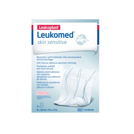 Medicazione In Tnt Adesivo Leukomed Skin Sensitive Sterile 8x10 Cm 5 Pezzi Medicazione In Tnt Adesivo Leukomed Skin Sensitive Sterile 8x10 Cm 5 Pezzi