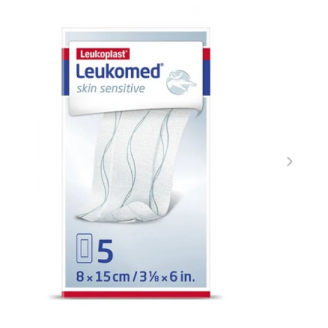 Medicazione In Tnt Adesivo Leukomed Skin Sensitive Sterile 8x15 Cm 5 Pezzi Medicazione In Tnt Adesivo Leukomed Skin Sensitive Sterile 8x15 Cm 5 Pezzi