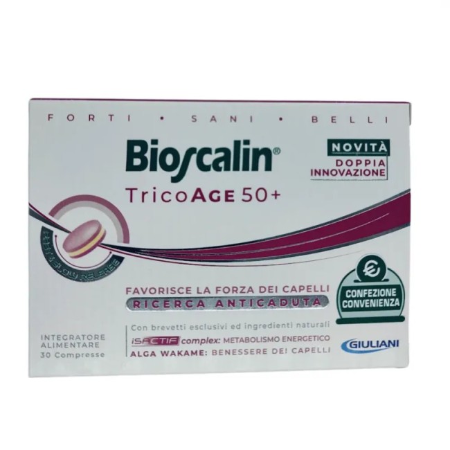 Confezione da 30 compresse di Bioscalin Tricoage 50+ Integratore Per La Caduta Dei Capelli Donna. Confezione da 30 compresse di Bioscalin Tricoage 50+ Integratore Per La Caduta Dei Capelli Donna.