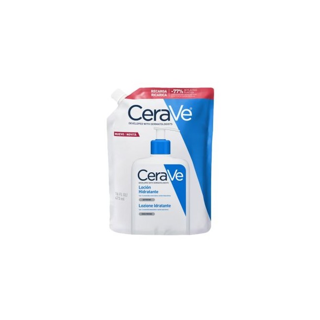 Ricarica da 473 ml di Cerave Lozione Idratante Corpo Per Pelle Screpolata E Sensibile.