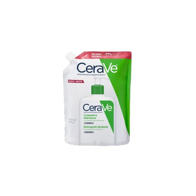 Ricarica da 473 ml di Cerave Detergente Idratante Per Pelle Normale E Secca. Ricarica da 473 ml di Cerave Detergente Idratante Per Pelle Normale E Secca.