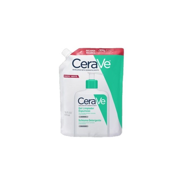 Ricarica da 473 ml di Cerave Schiuma Detergente Viso Per Pelle Grassa Con Impurità.