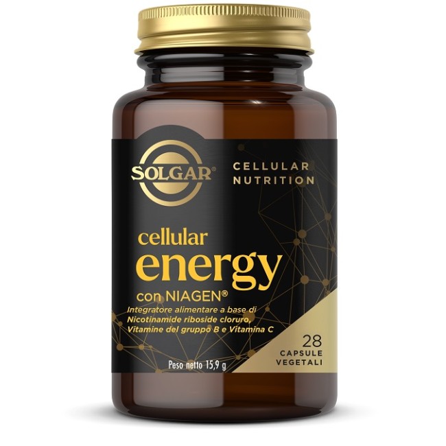 Barattolo da 28 capsule di Solgar Cellular Energy, integratore energizzante. Barattolo da 28 capsule di Solgar Cellular Energy, integratore energizzante.