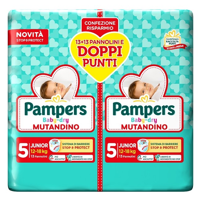 Pampers Baby Dry Pannolino Mutandina Junior Duo 26 Pezzi Pampers Baby Dry Pannolino Mutandina Junior Duo 26 Pezzi