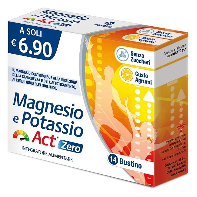 Magnesio E Potassio Act Zero 14 Bustine